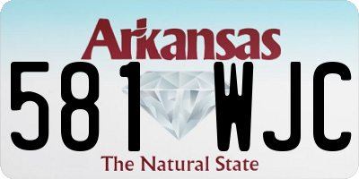 AR license plate 581WJC