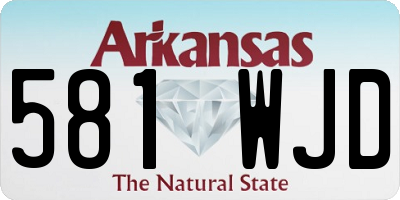 AR license plate 581WJD