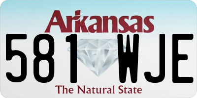 AR license plate 581WJE