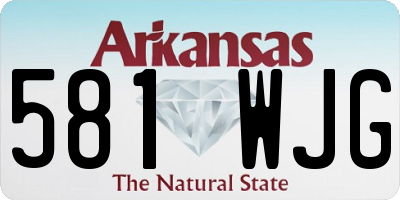 AR license plate 581WJG