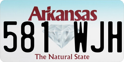 AR license plate 581WJH
