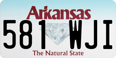 AR license plate 581WJI