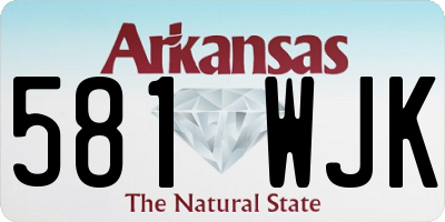 AR license plate 581WJK