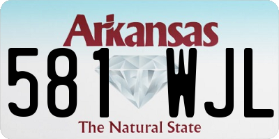 AR license plate 581WJL