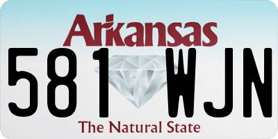 AR license plate 581WJN