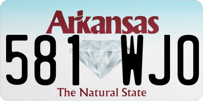 AR license plate 581WJO