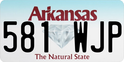 AR license plate 581WJP