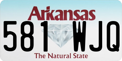 AR license plate 581WJQ