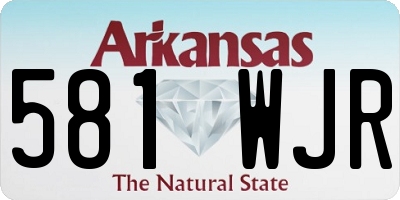 AR license plate 581WJR