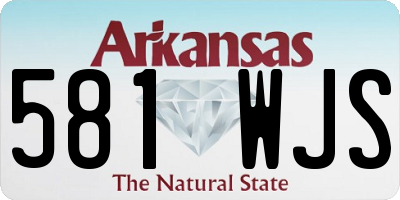 AR license plate 581WJS