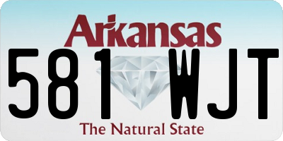 AR license plate 581WJT