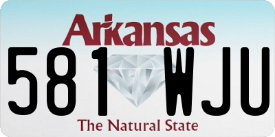 AR license plate 581WJU