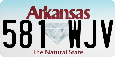 AR license plate 581WJV