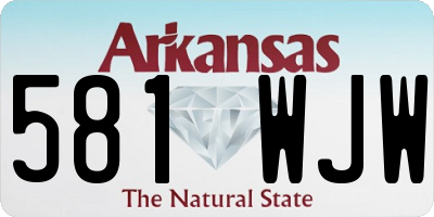AR license plate 581WJW
