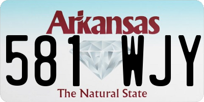 AR license plate 581WJY