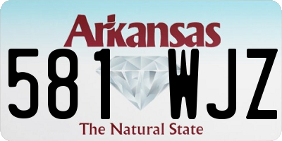AR license plate 581WJZ