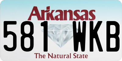 AR license plate 581WKB