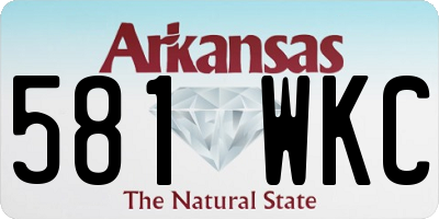 AR license plate 581WKC