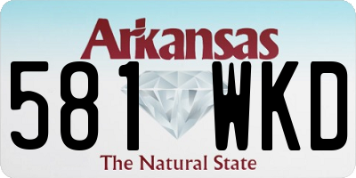 AR license plate 581WKD