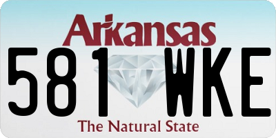 AR license plate 581WKE