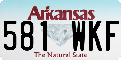 AR license plate 581WKF