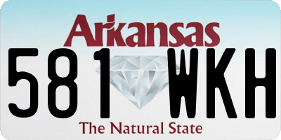 AR license plate 581WKH