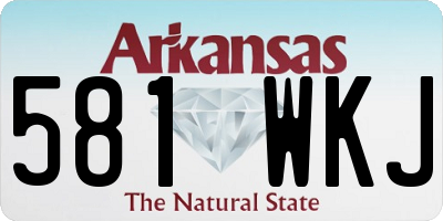 AR license plate 581WKJ