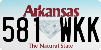 AR license plate 581WKK