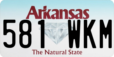 AR license plate 581WKM