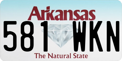 AR license plate 581WKN