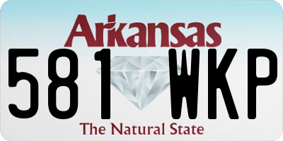AR license plate 581WKP