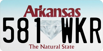 AR license plate 581WKR