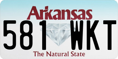 AR license plate 581WKT
