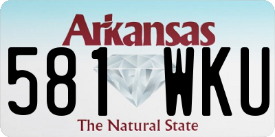 AR license plate 581WKU