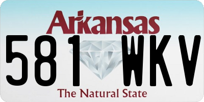 AR license plate 581WKV