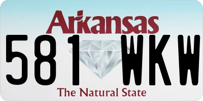 AR license plate 581WKW