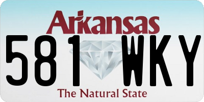 AR license plate 581WKY