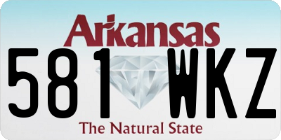 AR license plate 581WKZ