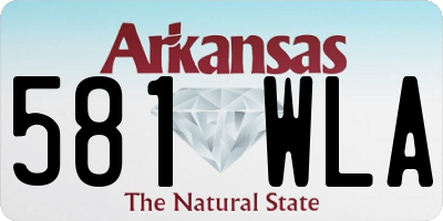 AR license plate 581WLA