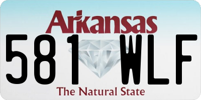 AR license plate 581WLF