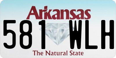 AR license plate 581WLH