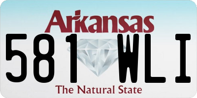 AR license plate 581WLI