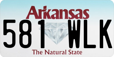 AR license plate 581WLK