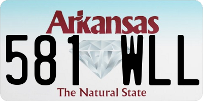 AR license plate 581WLL