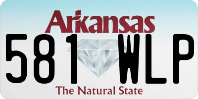 AR license plate 581WLP