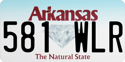 AR license plate 581WLR
