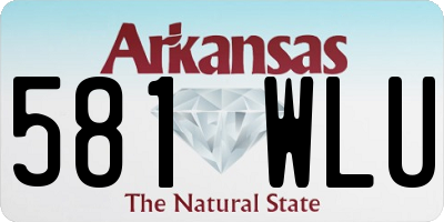 AR license plate 581WLU