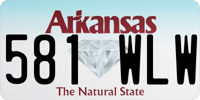 AR license plate 581WLW