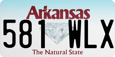 AR license plate 581WLX