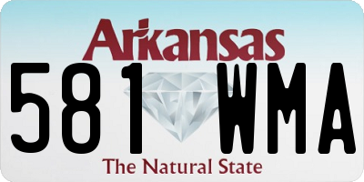 AR license plate 581WMA